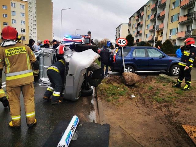 Wypadek w Koszalinie na ulicy Staszica. Cztery auta rozbite