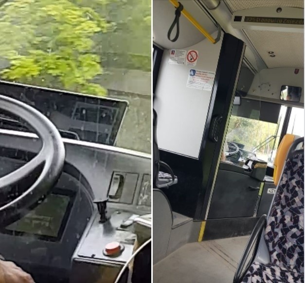 Kierowca szczecińskiego autobusu oglądający film w czasie jazdy zostanie ukarany