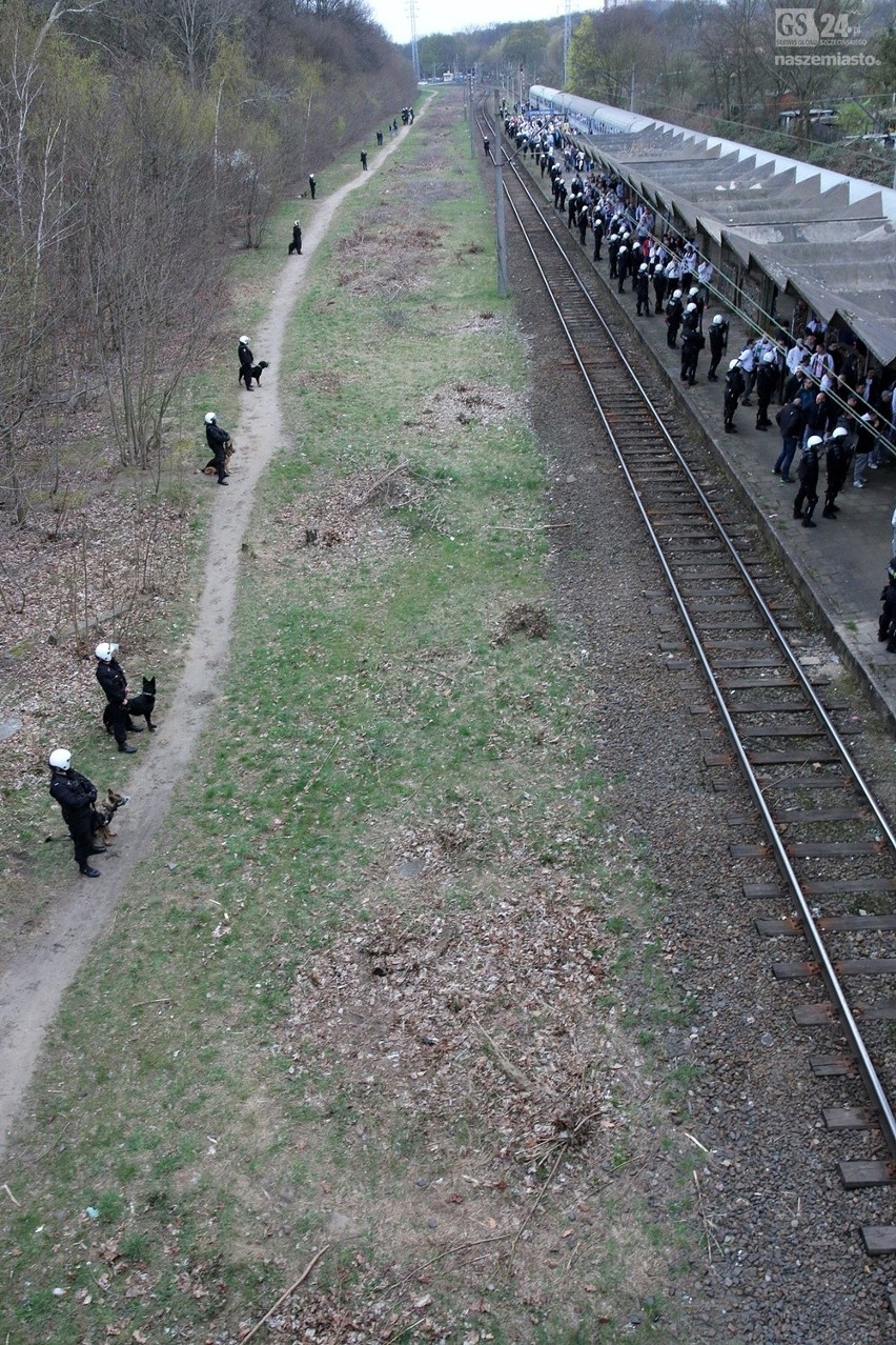 Kibice z Warszawy dotarli do Szczecina około godz. 16.30