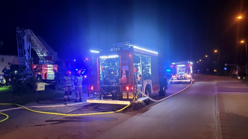Pożar domu jednorodzinnego w Chojnicach