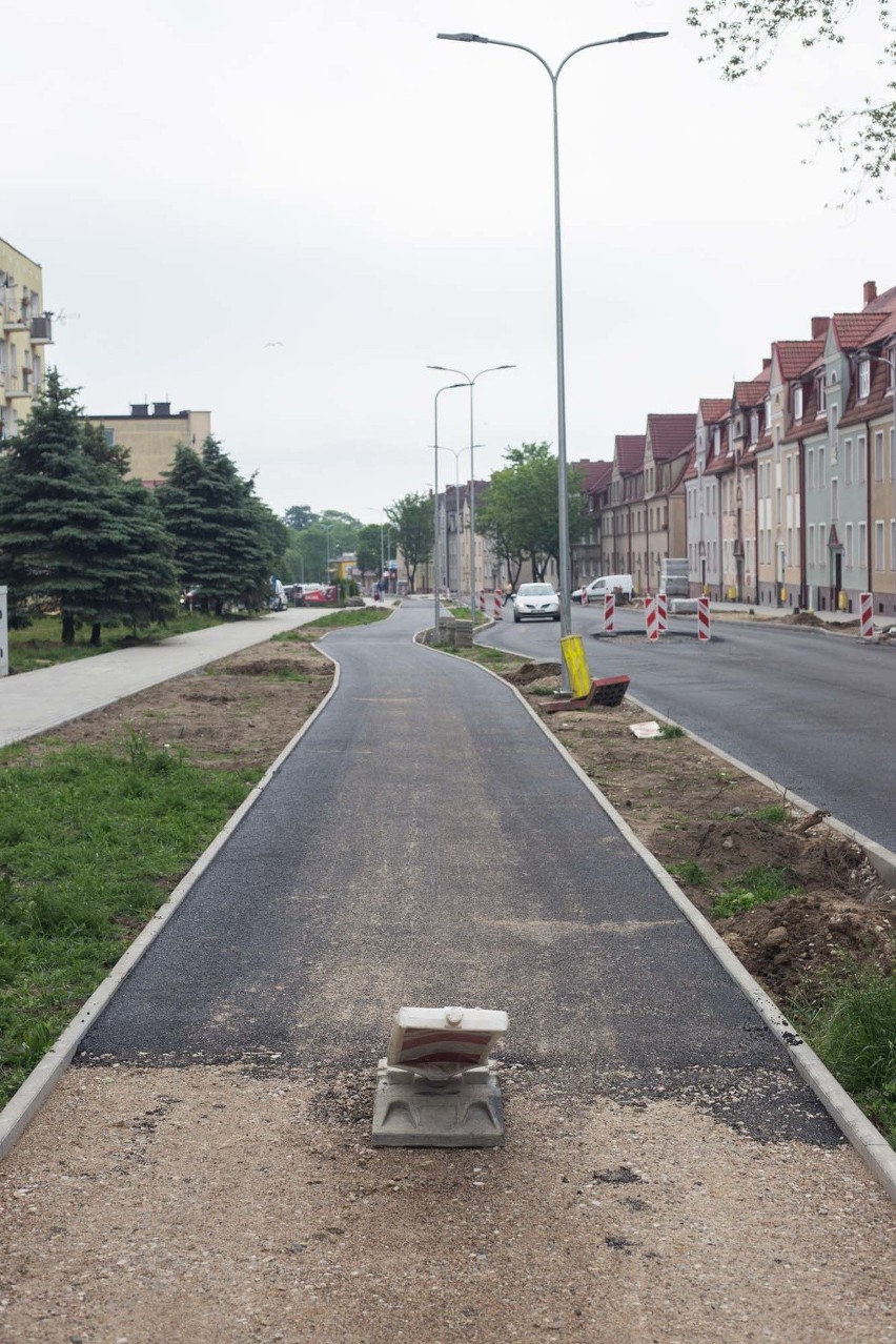 Postęp prac na ul. Piłsudskiego w Słupsku