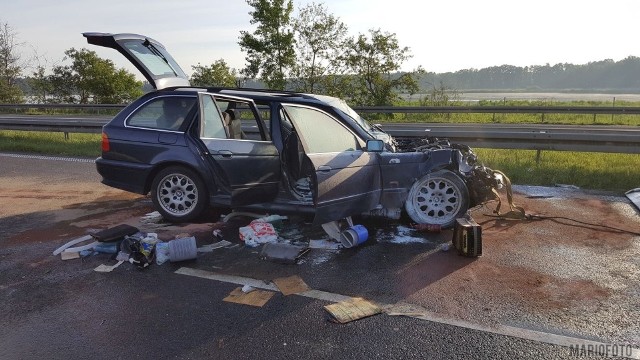 Wypadek na autostradzie A4 w kierunku Katowic.