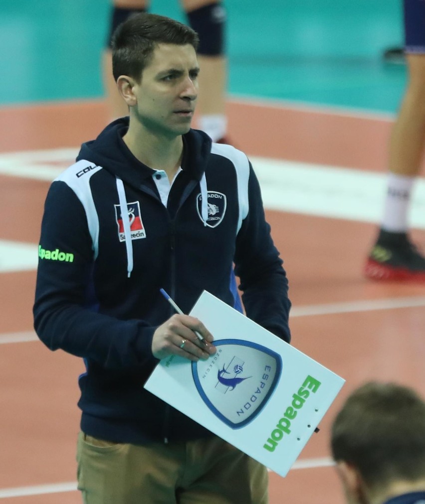 Michał Mieszko Gogol - trener Stoczni Szczecin.