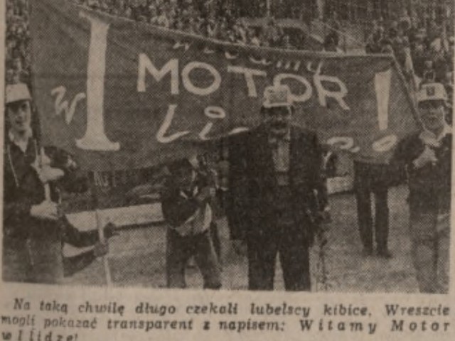 Kibice na meczu Motoru w sezonie 1979/1980