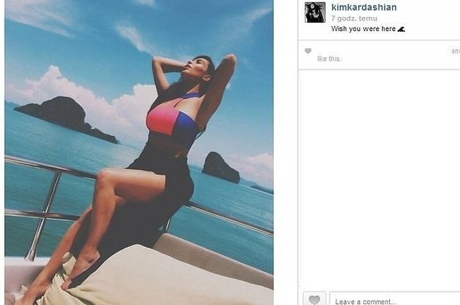 Kim Kardashian w Tajlandii (fot. screen z Instagram.com)