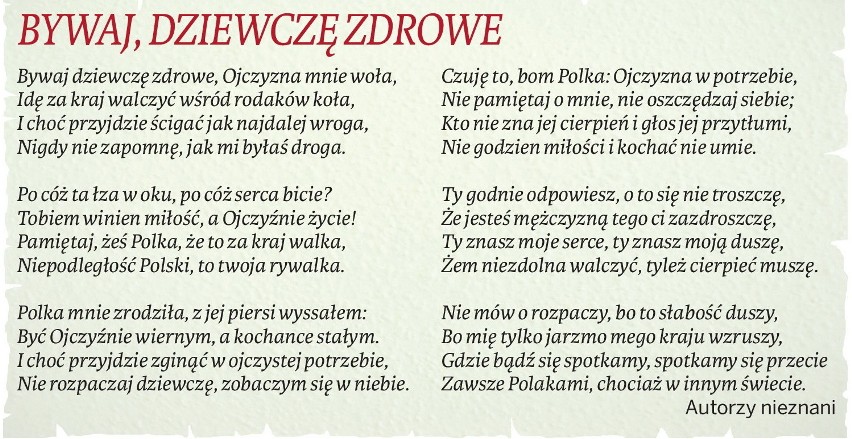 Śpiewnik pieśni patriotycznych Dziennika Zachodniego [ZOBACZ]