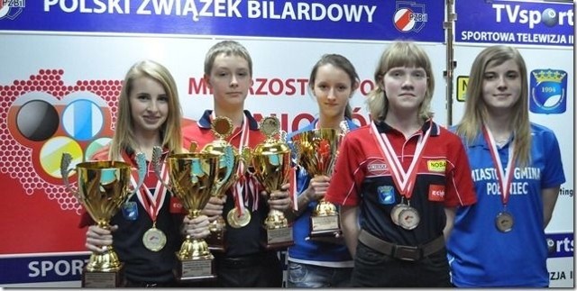 Od lewej: Oliwia Czupryńska, Daniel Macioł, Roksana Siekierska, Afgata Sidło, Dominika Domagała.