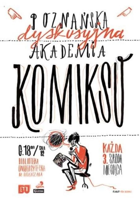 Plakat Poznańskiej Dyskusyjnej Akademii Komiksu