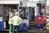 Tramwaj uderzył w autobus. Wypadek na Jagiellońskiej sparaliżował ruch