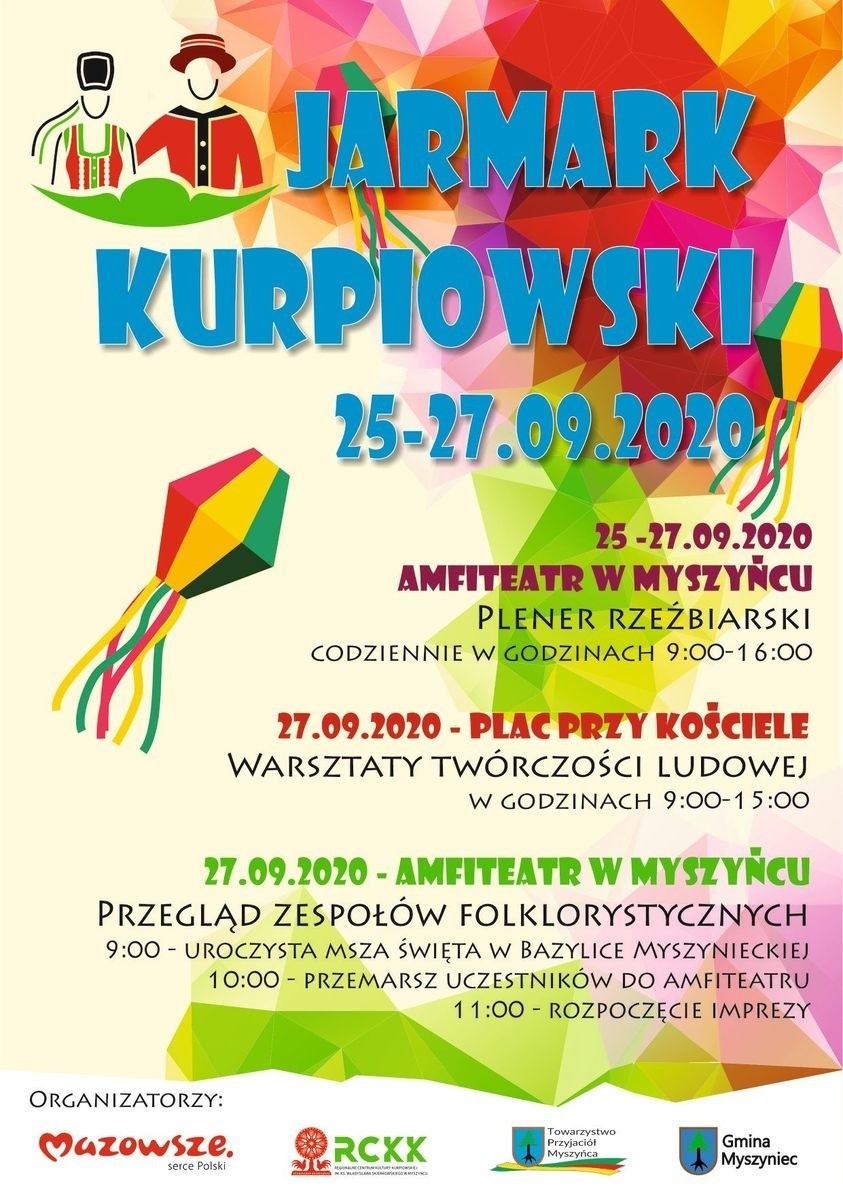 Myszyniec. Jarmark Kurpiowski 2020. 25-27.09.2020. Program