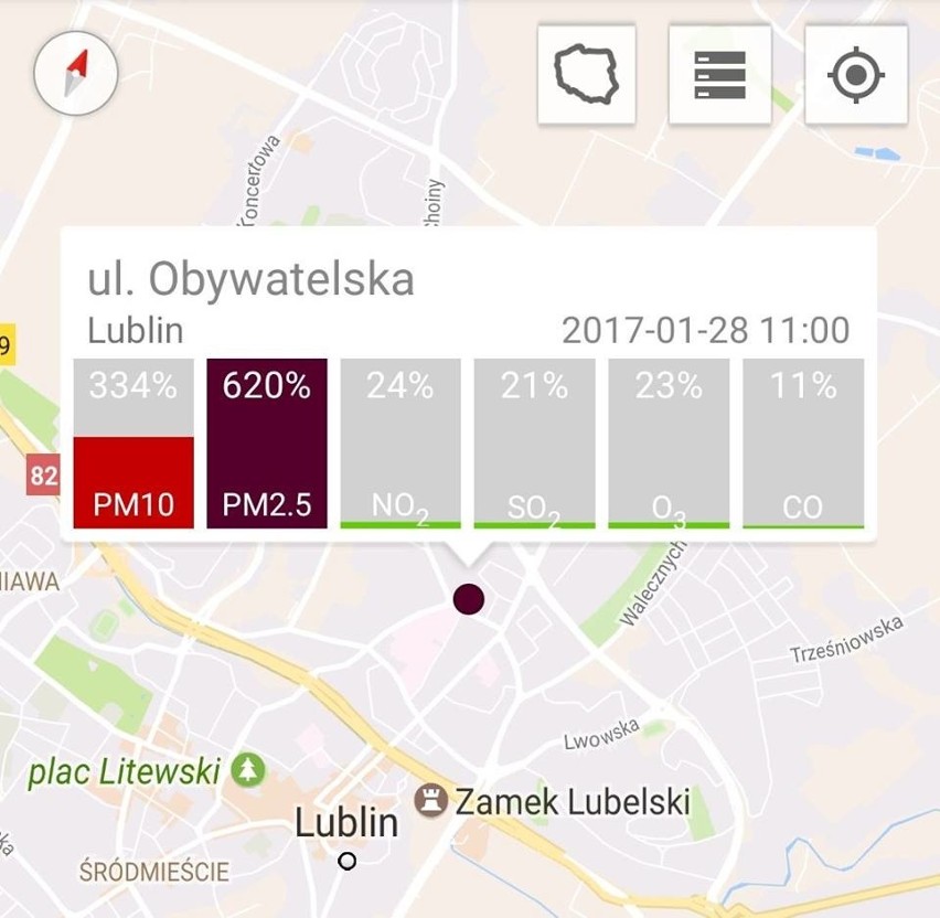 Smog w Lublinie. Lepiej nie wychodzić z domu
