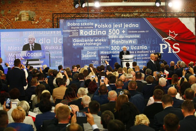 Regionalna konwencja wyborcza PiS z udziałem premiera Morawieckiego i prezesa PiS Jarosława Kaczyńskiego.