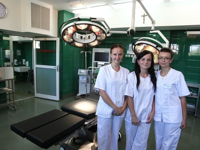 Pielęgniarki Anna Marć, Jolanta Rokosz, Katarzyna Sypień (od lewej) będą pracować na nowym oddziale.