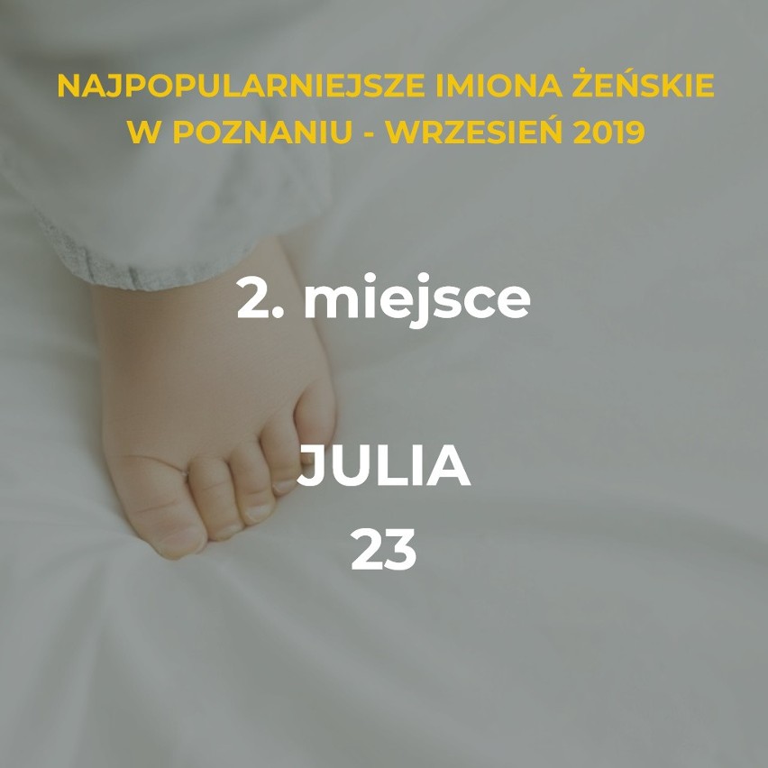 Zobacz, jakie imiona żeńskie nadawano najczęściej w Poznaniu...