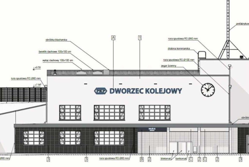 Wizualizacja obiektu po przebudowie. Widok od strony miasta