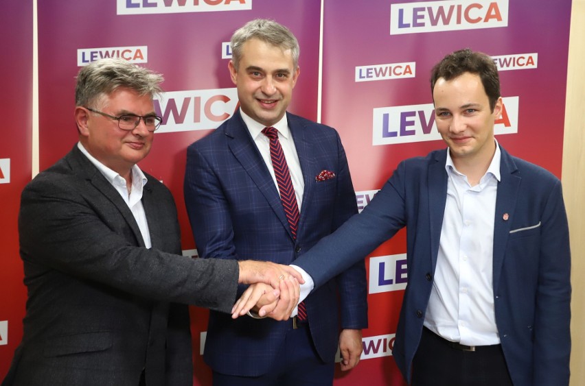 Od lewej: lider SLD w Radomiu Waldemar Kaczmarski, poseł...