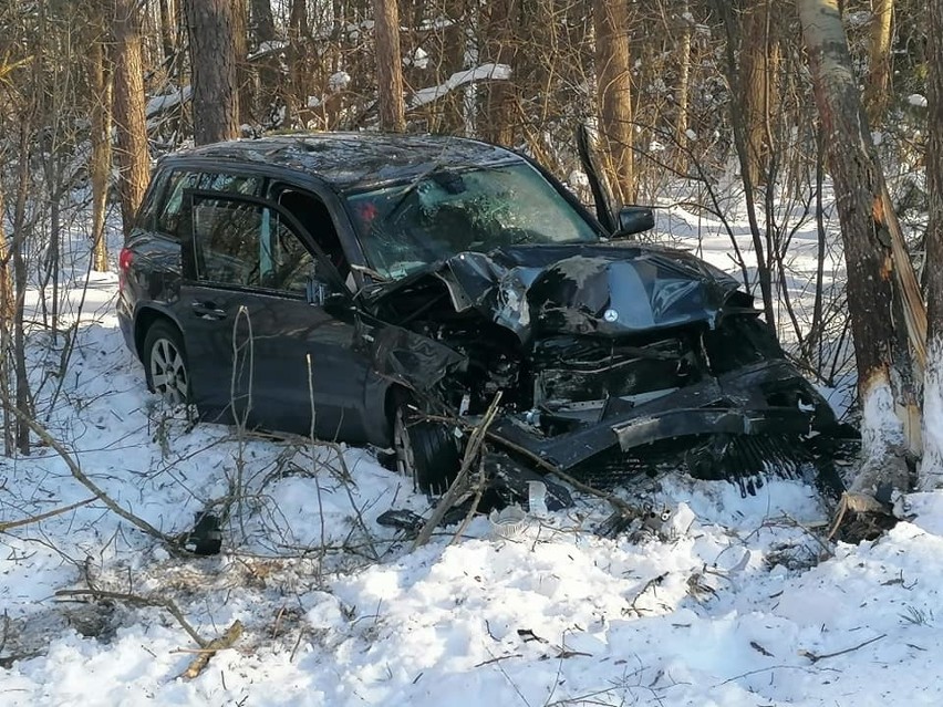 Hryniewicze. Wypadek na drodze Białystok - Juchnowiec...