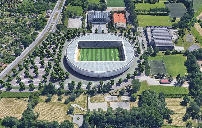 Projekt stadionu Hutnika Kraków