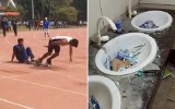 Lekkoatletyka. Tragifarsa w Indiach. Parodia sportu. Sterta zużytych strzykawek w toalecie. To jest aktywność fizyczna (oszustwo) Hindusów