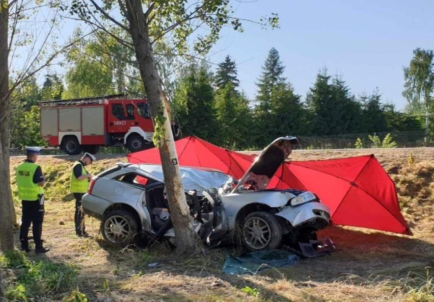 Śmiertelny wypadek w powiecie tomaszowskim. 40-latek zginął na miejscu, dziecko walczy o życie