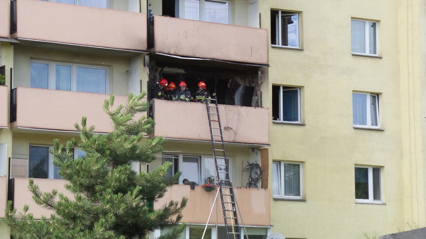 Pożar w bloku na Centralnej w Krakowie [ZDJĘCIA]
