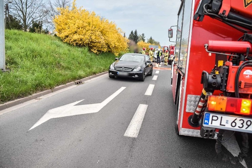 Wypadek luksusowych aut w Lesznie