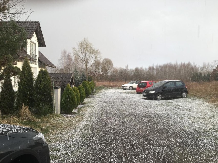 Grad spadł w okolicach jeziora Miedwie. To kolejna oznaka nadchodzącej wiosny? 