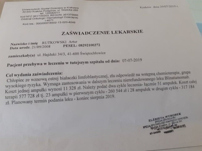 Artur Rutkowski liczy na Waszą pomoc!