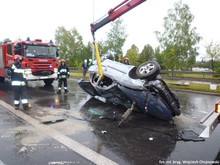 Wypadek na Obrzeżnej Zachodniej w Mysłowicach