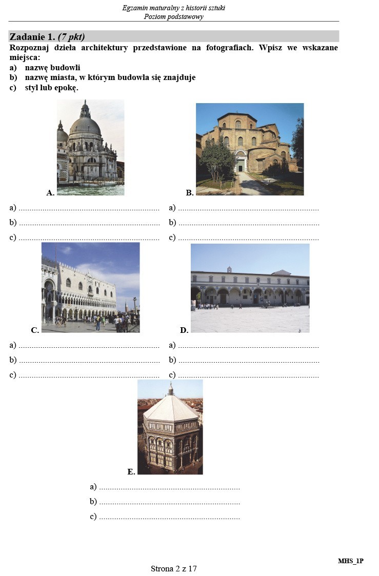 Matura 2015. Historia sztuki poziom podstawowy dla TECHNIKUM [ODPOWIEDZI, ARKUSZE CKE]