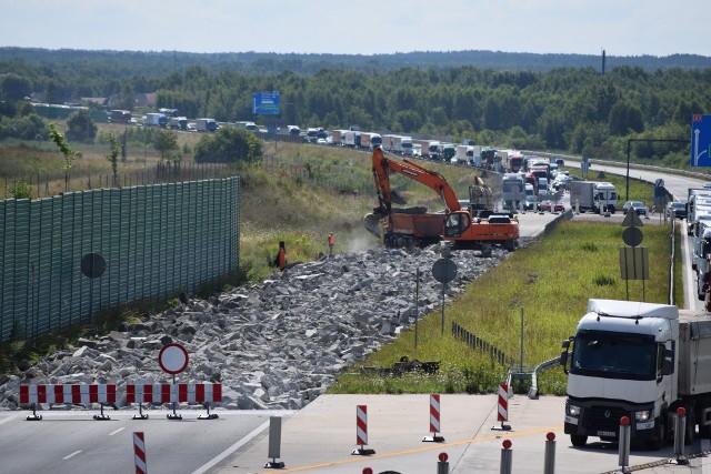 Remont około 300-metrowego odcinka autostrady A1 powoduje spore utrudnienia