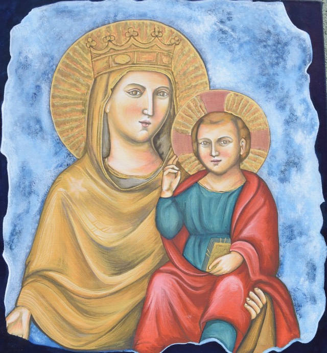 Madonna della Strada. Kopia obrazu MB Dobrej Drogi autorstwa Rozalii Czapli z Katowic