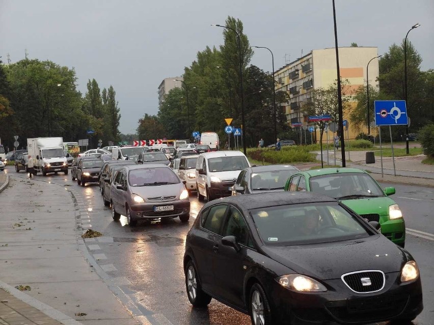 Burza w Łodzi. Nawałnica nad Łodzią. Powalone drzewa, gałęzie na drogach, zalane ulice [ZDJĘCIA]