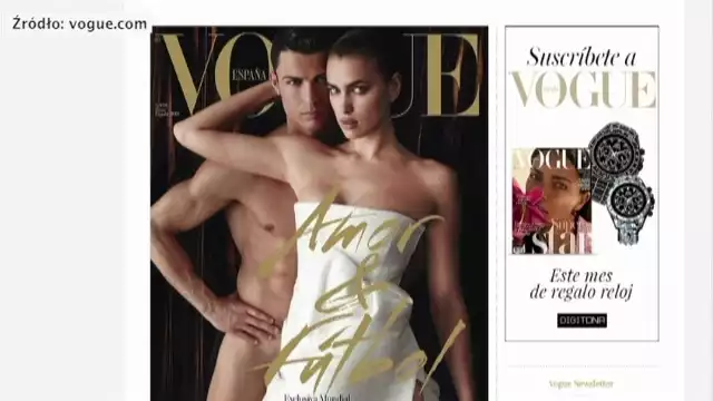 Cristiano Ronaldo nago na okładce Vogue