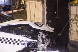 Wypadek taksówki na Zielonej w Łodzi. Pijana kobieta nie zatrzymała się na stopie [ZDJĘCIA, FILM]