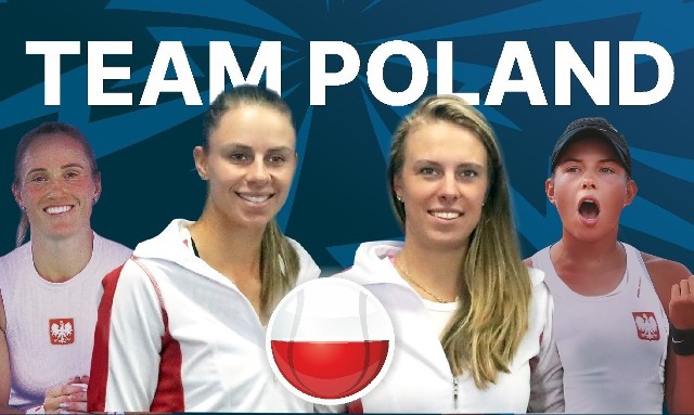 Reprezentacja Polski na Billie Jean King Cup Finals – od lewej Katarzyna Kawa, Magda Linette, Magdalena Fręch i Weronika Falkowska