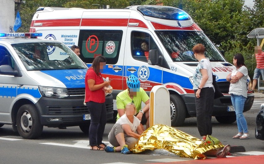 Świnoujście: Kierowca toyoty wjechała w rowerzystkę [ZDJĘCIA]