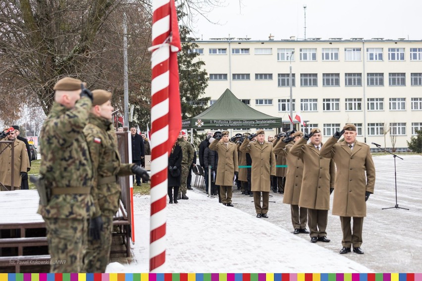 Bialystok. Podlascy terytorialsi mają nowego dowódcę. Ostatnia w tym roku przysięga ochotników (zdjęcia)