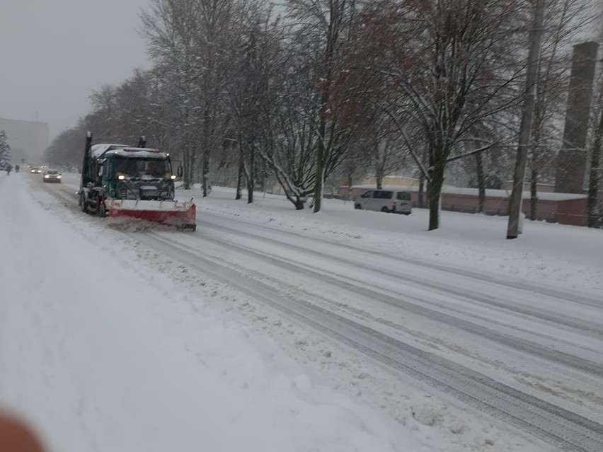 Atak zimy w Koszalinie i regionie. Spadło kilkanaście centymetrów śniegu. Fatalne warunki na drogach [RAPORT]