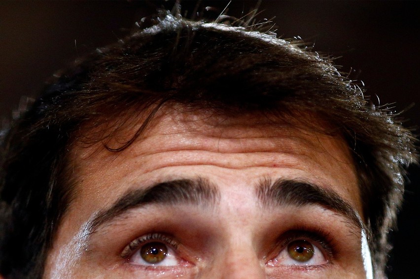 Iker Casillas podczas konferencji prasowej.