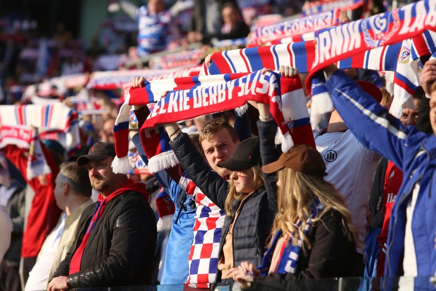 Kibice Górnika Zabrze świetnie się bawili w czasie meczu z...