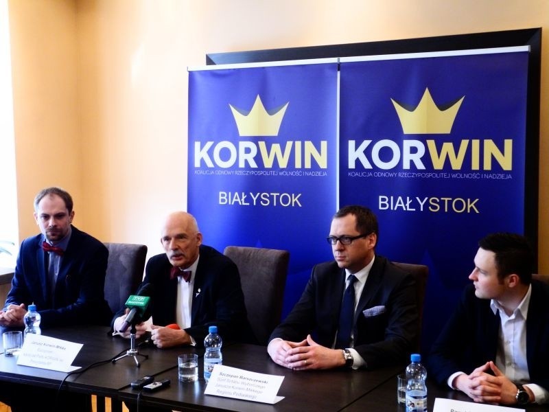 Ul. Lipowa: Janusz Korwin-Mikke: Likwidacja bezrobocia w Białymstoku to prosta sprawa (zdjęcia, wideo)