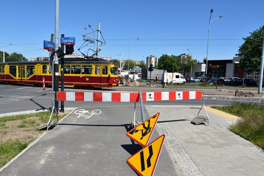 Droga dla rowerów wzdłuż Zgierskiej i Zachodniej powstawała...