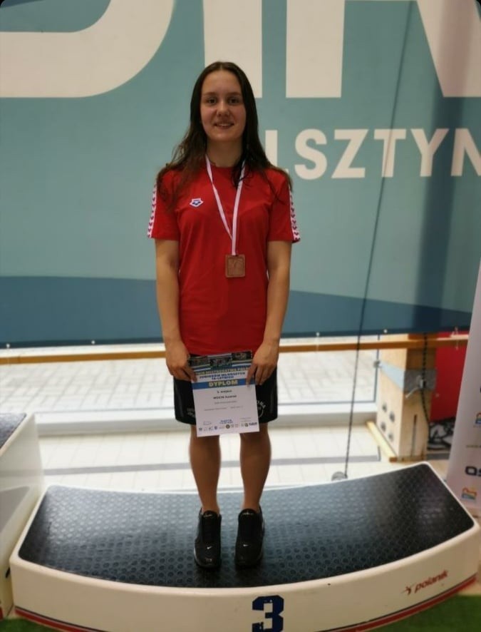 Zuzanna Wójcik z Korony-Swim Kielce zdobyła brąz na Mistrzostwach Polski Juniorów 14-letnich w pływaniu [ZDJĘCIA]