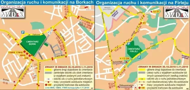 Organizacja ruchu i komunikacji na Borkach.