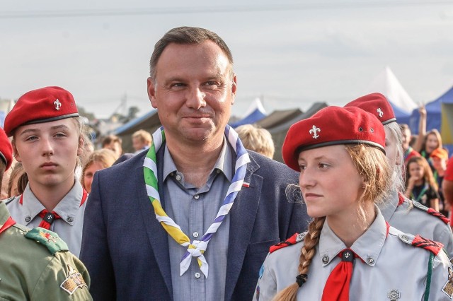 Wizyta prezydenta Andrzeja Dudy na Zlocie ZHP w Gdańsku Sobieszewie [10.08.2018]