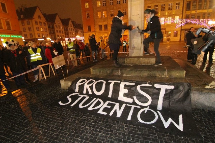 Protest studentów we Wrocławiu, 25.01.2017