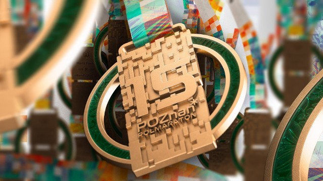 Medal 15. Poznań Półmaratonu prezentuje się efektownie i już czeka na wszystkich uczestników jednego z najbardziej licznych poznańskich biegów