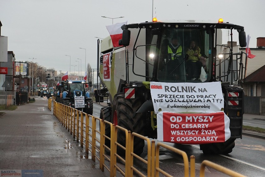 Tak przebiegał protest rolników we Włocławku, 20 lutego 2024...