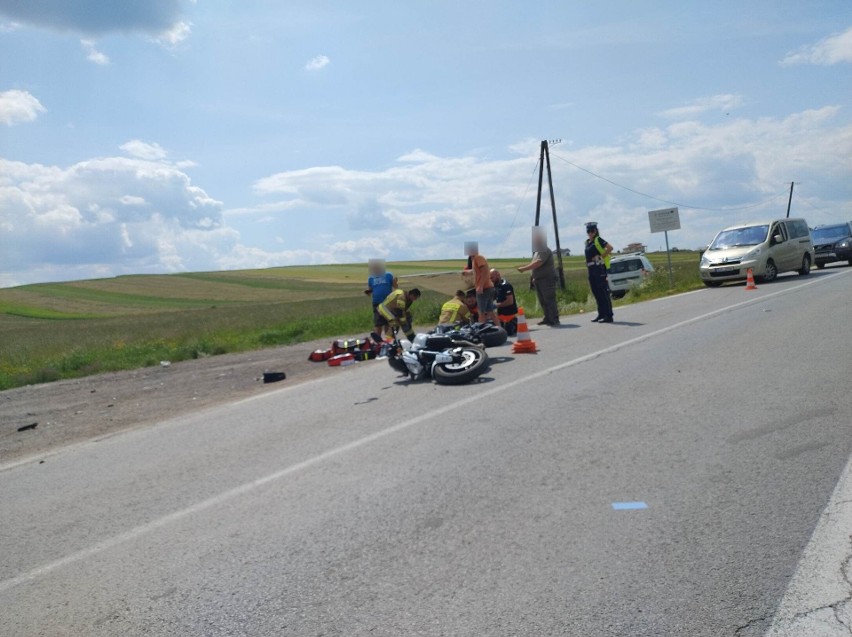 Poważny wypadek motocyklistów na przejściu granicznym w Suchej Horze